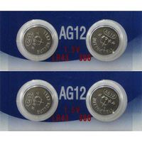 Powertron AG12 386 Button Cell Watch Batteries (4 Pack)