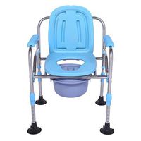 Heavy Duty Drop Arm Bariatric Commode Homecare Toilet Chair with Arms and Bathroom Safety Frame for Elderly, Adults Adjustable Seat Height