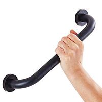 Leyden TM Home Care 12-Inch Matte Black Concealed Mount Bath Grip Shower Grab Bar, Solid Brass, Oil Rubbed Bronze Finish