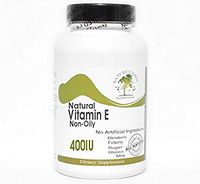 Natural Vitamin E Non-Oily 400IU ~ 200 Capsules - No Additives ~ Naturetition Supplements
