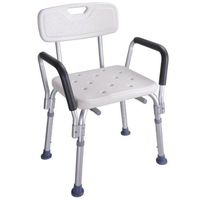 LEESONS PROFESSIONAL 220 lbs Capacity Medical Shower Stool Bath Chair w/ Back and Arms