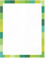 Green Mosaic Print Stationery Printer Paper 26 Sheets