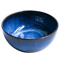 Bowl Soup Pot Home Large-volume Salad Folk culture bowl, Dessert Folk culture bowl Japanese Style Folk culture bowl Creative Ramen Folk culture bowl, Vintage Ceramic Soup Folk culture bowl Tableware (