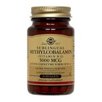 Methylcobalamin (Vitamin B12), 5000 mcg, 30 Nuggets by Solgar (Pack of 2)
