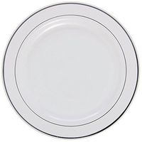First Impressions Disposable White Plastic Plate -10 1/4"Dia