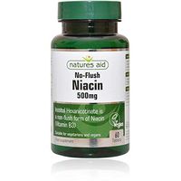 Natures Aid Niacin (B3) 500mg (No Flush) 60 Tabs - 6 Pack