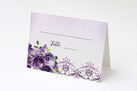 100 Wedding Birthday Party Seating Cards Floral Purple Lavender