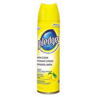 Pledge Furniture Polish, Lemon, 13.8oz, Aerosol, 6/Carton