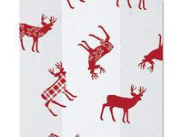 (40 Ct.) Red Plaid Deer 4x2x9" Medium Christmas Cello Cellophane Treat Food Snack Bags - Winter Christmas Xmas Birthday Party Art Supply Plastic Bag