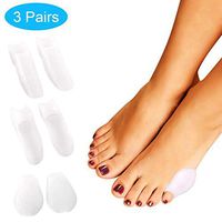 Zetiling Little Toe Bunion Corrector, 3 Pair Soft Gel Little Toe Protector Small Toe Detachment Corrector, Pinky Toe Pain Relief Pad for Women and Men