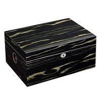 Cigar Humidor Desktop Cigar Box, Large Capacity Can Hold 100 Cigars, Cedar Wood Lining with Hygrometer and Humidifier, Cigar Cabinet Cuban Solid Wood Box, Men's Gift Box Cigarette Case Wood Lined