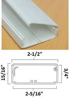 Kable Kontrol 2 1/2" x 3/4" Large Hinged Surface Raceway - 5' piece-3 Pack