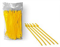 BuyCableTies 6" EZ Off Tear-a-way Indoor Cable Ties - 18 lb Rated - Made in USA - Yellow - 100 per bag