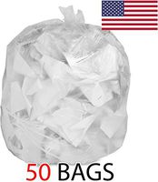 Strong Clear Trash Bags, Transparent See Through Garbage Bags (50, 55 Gallon)