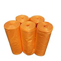 Biodegradable Trash Bags,100 Counts 5 Rolls Small Trash Bags 4 Gallon Garbage Bags Recycled Degradable Small Trash can bags for Bathroom Bedroom Home Kitchen Office Garden,Orange