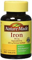Nature Made 65mg Iron Tablets 300 count (Pack of 2)