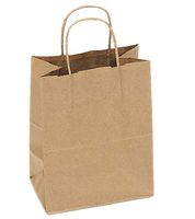A Package 4 It, 250Pcs, 8x5x10 Inches Brown Kraft Paper Bags with Handles Bulk Gift Bags Shopping Bags for Grocery, Merchandise, Party, 100% Recyclable Small Brown Paper Bags