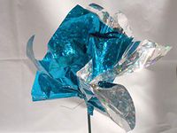 Mylar Sheets in Various Colors Size 18" X 24" 50 Sheets Per Pack (Blue Green Hologram)