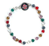 LIFETAG Multi-Colored Glass Medical ID Bracelet - Diabetes Free Standard Shipping