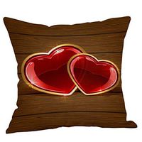 18X18'' Happy Valentine's Day Throw Pillow Case Rose Sweet Love Pillow Cushion Cover (H)