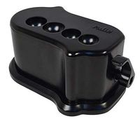 Palio Desktop Quad Cigar Cutter, 4 Cutters in 1, Metal Housing, 2 Straight & 2 V-Cuts, Black