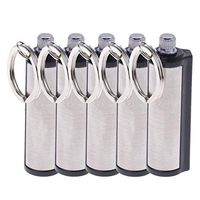 Emergency Fire Starter Pack of 5 - Permanent Flint Match Forever Lighter Fire Starter Set Keychain Unlimited Portable Waterproof Metal Outdoor Hiking Camping Safety Survival Tools (5)
