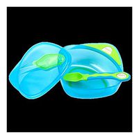 AXZHYX Bowl Baby Food Bowl Spoon Bowl Complementary Set of Portable Infant Child Tableware Spoon Drops Out Hotel Tableware Home Noodles Boiled Fish Soup Bowl (Color : B)