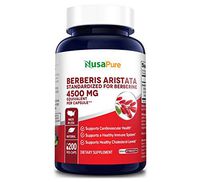 Berberine HCI 4500 mg 200 Vegetarian Caps (Extract 20:1, Non-GMO & Gluten Free) Berberis Aristata - Supports Healthy Blood Sugar Levels & Metabolism, Improves Immunity & Digestion