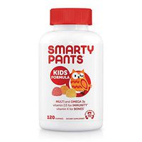 SmartyPants Kids Formula Daily Gummy Multivitamin: Vitamin C, D3, and Zinc for Immunity, Gluten Free, Omega 3 Fish Oil, B6 & Methyl B12 for Energy, 120 Count (30 Day Supply)