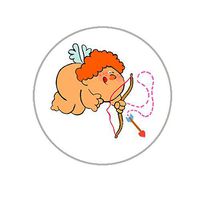 Valentine's Day Envelope Seals - 1.2" Valentine's Day Stickers - 144 Fun Holiday Stickers (Cupid)