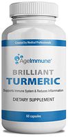 Brilliant Turmeric Curcumin 1000 mg Anti-Inflammatory Organic Herbal Supplement with Black Pepper as Bioperine. Non-GMO. 60 Capsules