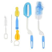 XEDUO 6Pcs Baby Feeding Bottle Brush Sponge Cleaner Straw Nipple Cleaning Washing Tool