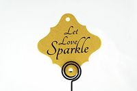 36pc Wedding Sparklers Tags - Let Love Sparkle - Gold Color Shimmer Paper