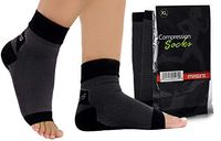Ankle Compression Socks - A Toeless Foot Sleeve That Makes a Great Night Splint for Women Neuropathy and Relief for Ankle Swelling and Heel Pain.