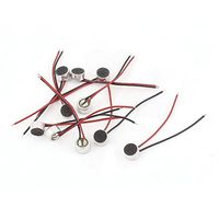 10pcs 6mm x 3.5mm Mini Electret Microphone Condenser Pickup w Lead by Uptell