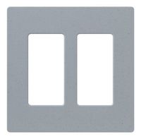 Lutron Claro 2 Gang Decorator Wallplate, SC-2-BG, Bluestone