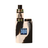 1 PCS Smok Alien Baby 85W Texture Silicone Protective Gel Skin Case Cover Sleeve Wrap Fits 85 Watt Smoktech AL85,Black&White