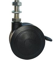 MJM International R-5TW-ADJ-BRAKE Replacement 5 in. twin nylon threaded stem casters