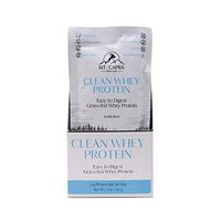 MT. CAPRA SINCE 1928 Clean Whey Protein | Grass-Fed Undenatured Goat Whey Protein from Pastured Goats, High in Branch Chain Amino Acids, Easy to Digest, 24 Grams Protein, Natural Vanilla - 10 Packets
