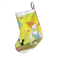 Girl Applying Makeup Unique Xmas Socks Hanging Decoration Candy Bag Party Holiday Christmas Santa Claus Home Decor Gift