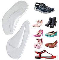 5 Pairs Arch Support Shoe Insoles for Flat Feet or High Arch or Heels, Gel Arch Inserts for Plantar Fasciitis, Adhesive Arch Pad for Relieve Pressure & Feet Pain, Kids & Adults (Versatile)