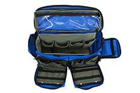 R&B Fabrications RB A600X-RB-C 1000 Denier Cordura Nylon MegaMedic's Bag with Tuff Bottom, Tank Straps and Padded Dividers, Royal Blue