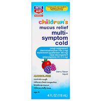 Rite Aid Children's Mucus Relief Multi-Symptom Cold, Berry, 4 fl oz, 1 Count