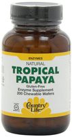 Country Life Papaya 22 Mg Chewable (per 4 Wafers), 200-Count