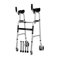 SSLW Lightweight Folding Four-Wheeled Walker Walker Folding with 4 Rounds of Limited Mobility Assistance