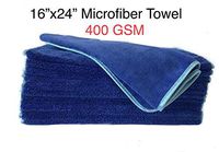TOPSEEDZ Softplush Microfiber Towel with Silk Edge Royal Blue 12 pcs/Pack (16 in x 24 in)