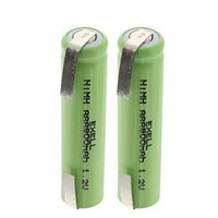 (2-PACK) Exell 1.2V NIMH AAA 800mAh Rechargeable Batteries w/Tabs use with electric razors toothbrushes high power static applications (Telecoms UPS and Smart grid) electric tools electric mopeds