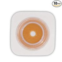 ConvaTec 1252-71 SUR-FIT Natura® Stomahesive® Flexible Wafer - Tan 4 in. x 4 in. (Pre-Cut) (10/Pack)