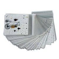 Yunzee 100 PcsClear Resealable Cellophane Bags Self-adhesive Biscuits Plastic Candy Bags Good for Bakery, Candle, Soap, Cookie Bags,#2,4.33 (+1.18) x3.94 inches