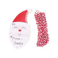 Artibetter 100pcs from Santa Christmas Gift Tag Holiday Name Tag Labels Write On to for Party Gift Bags Wrapping Presents & Packages (Small Santa)